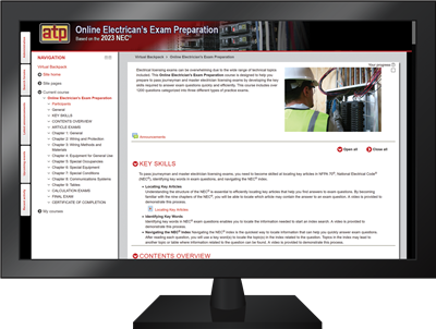 Online Electrician Exam Preparation Based on the 2023 NEC®